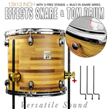 Natural Wood  13×13-inch Special Effect Floor Snare Drum