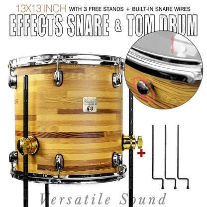 Natural Wood  13×13-inch Special Effect Floor Snare Drum