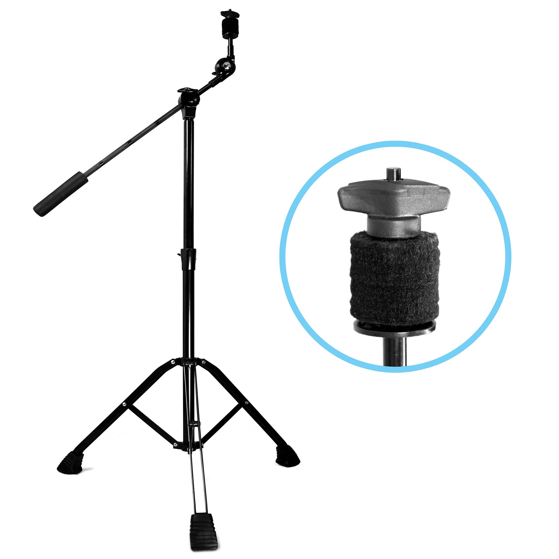 Straight Nickel Cymbal Stand +EVA No-slip Handle Beatello