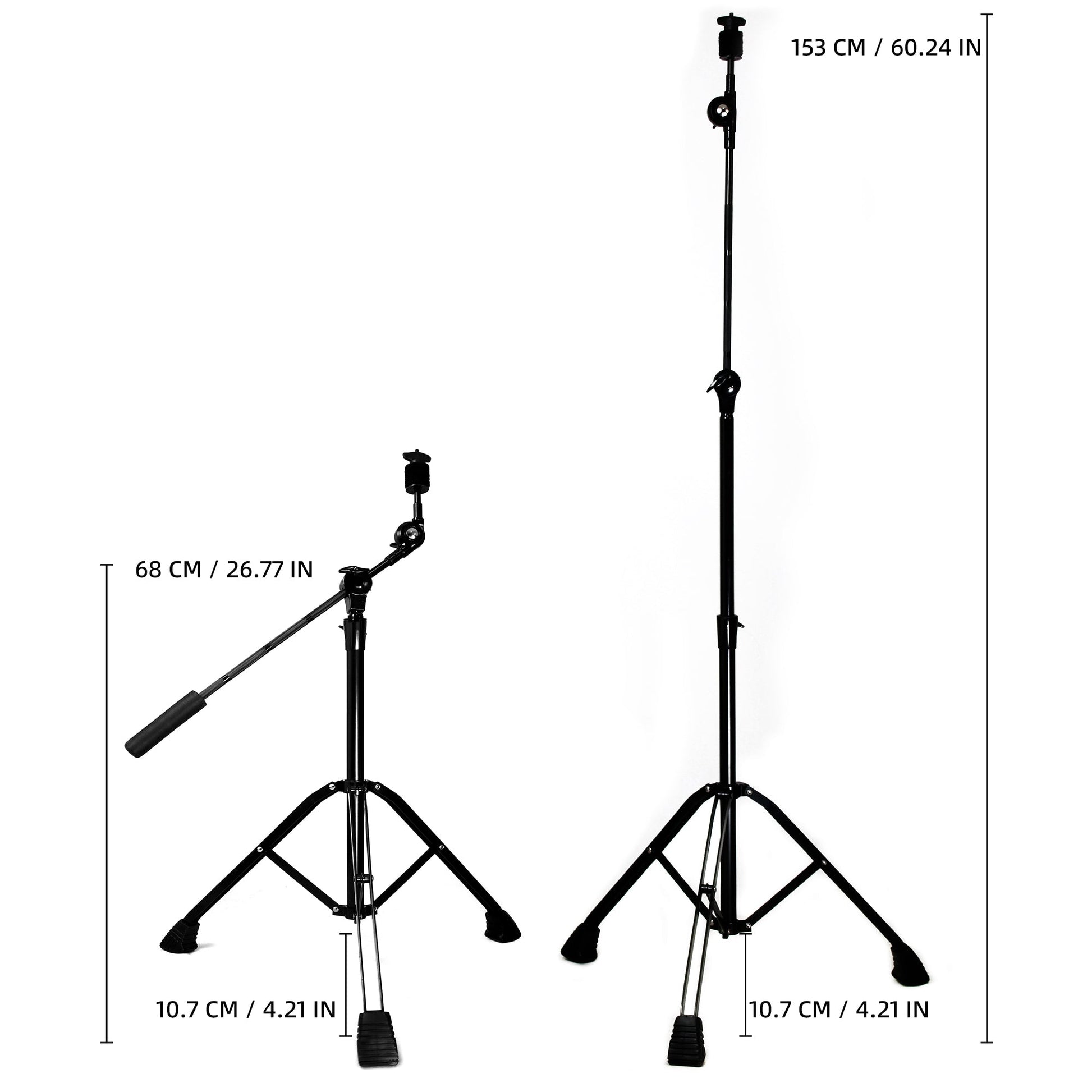 Straight Nickel Cymbal Stand +EVA No-slip Handle Beatello