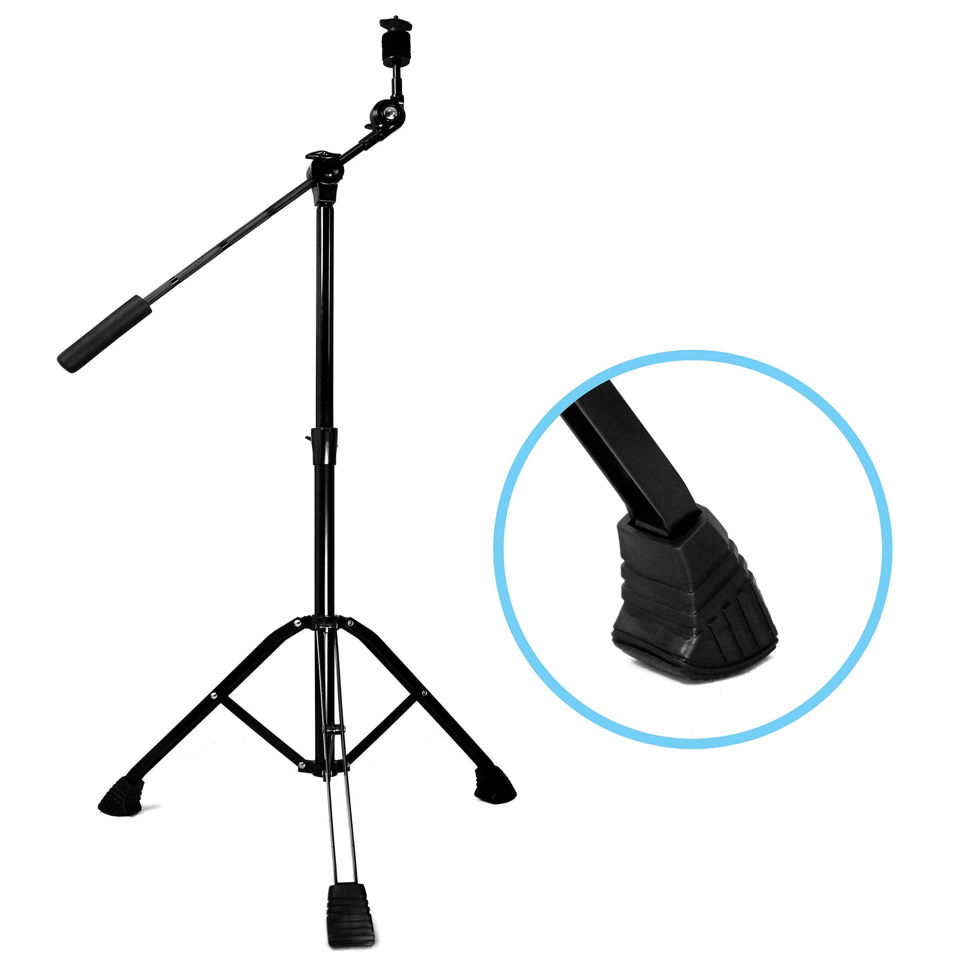 Straight Nickel Cymbal Stand +EVA No-slip Handle Beatello