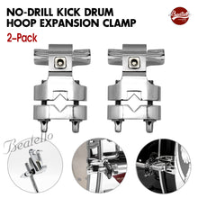 No-Drill Kick Drum Hoop Expansion Clamp 2-pack