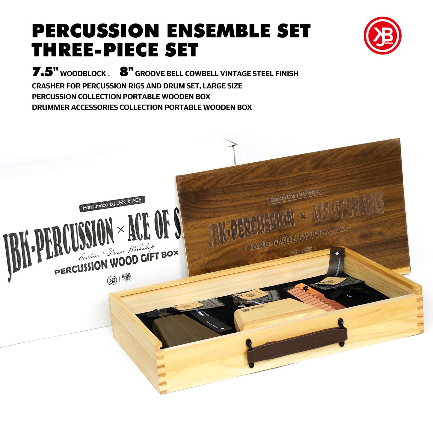 JBK Percussion Collection Portable Wooden Box