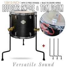 Pure Black  13×13-inch Special Effect Floor Snare Drum