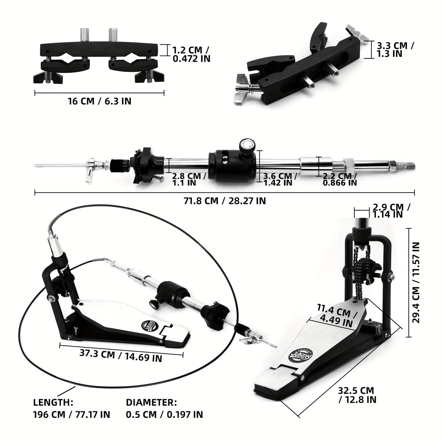 Remote Hi-Hat Stand with Foot Pedal Beatello