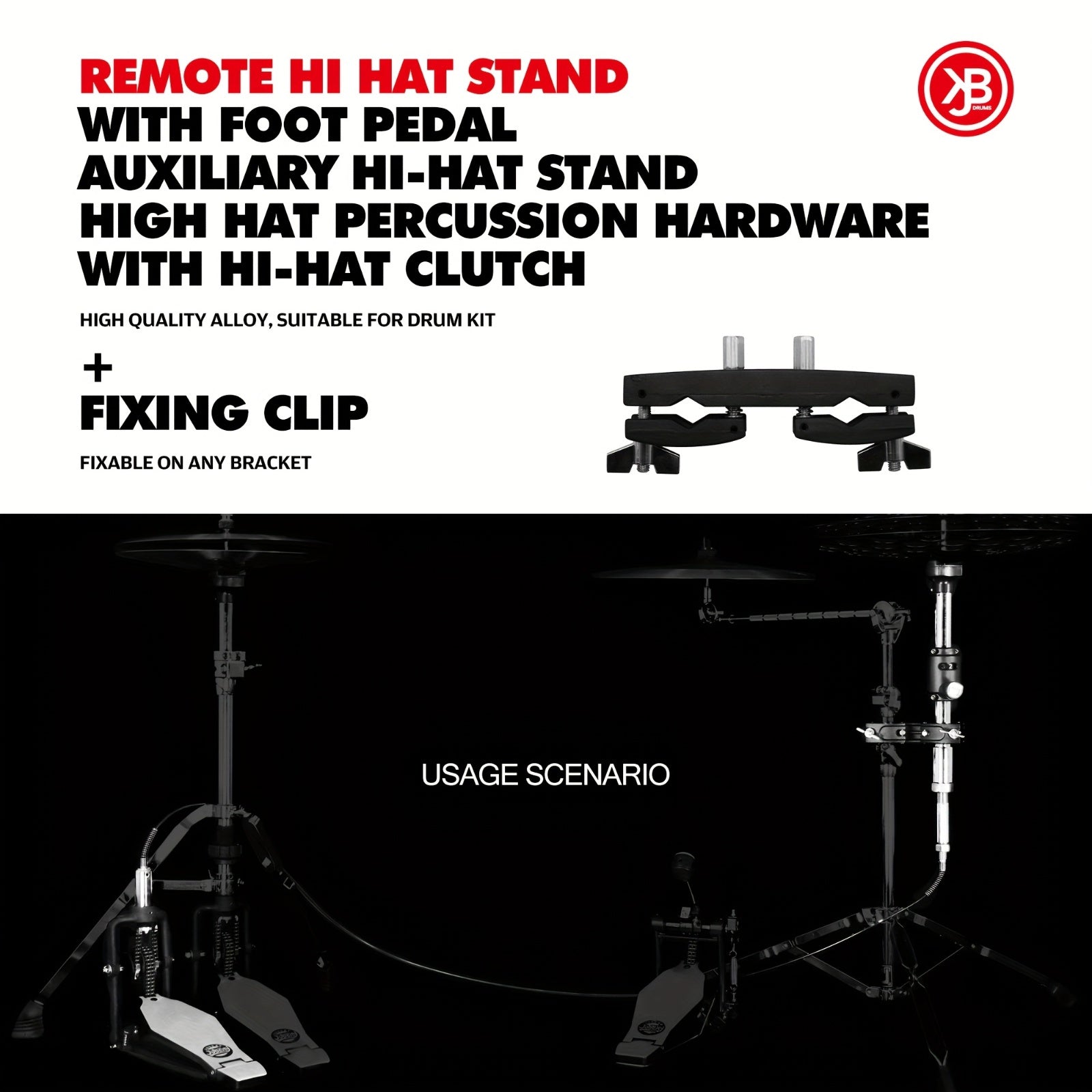 Remote Hi-Hat Stand with Foot Pedal Beatello