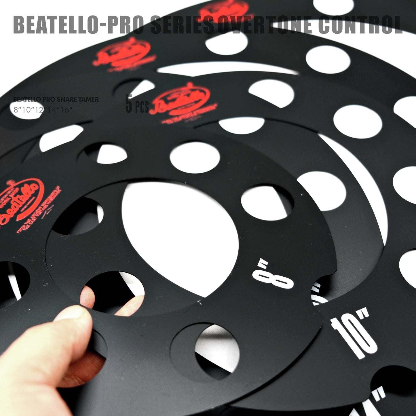 Beatello-Reso Rings & Low-End Enhancers Drum Mute 5pcs