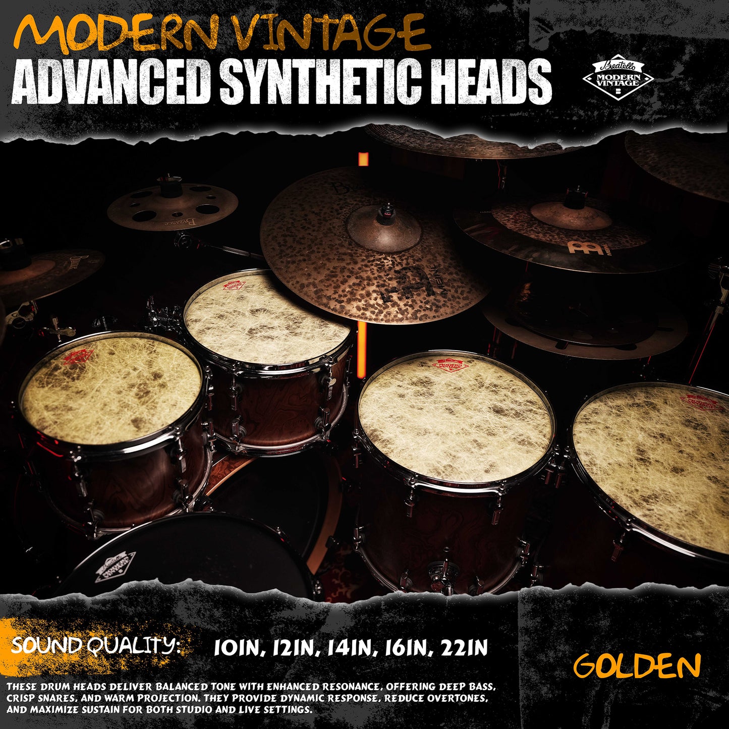 Beatello-Simulated Animal Print Drum Heads 5Pcs