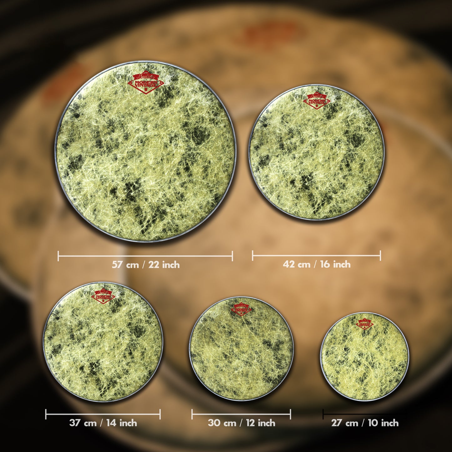 Beatello-Simulated Animal Print Drum Heads 5Pcs