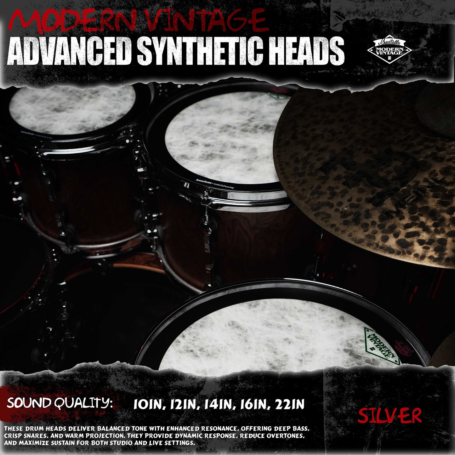 Beatello-Simulated Animal Print Drum Heads 5Pcs