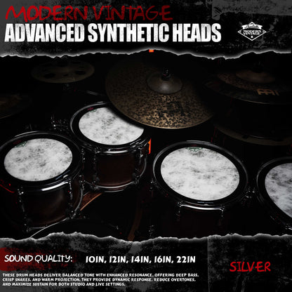 Beatello-Simulated Animal Print Drum Heads 5Pcs