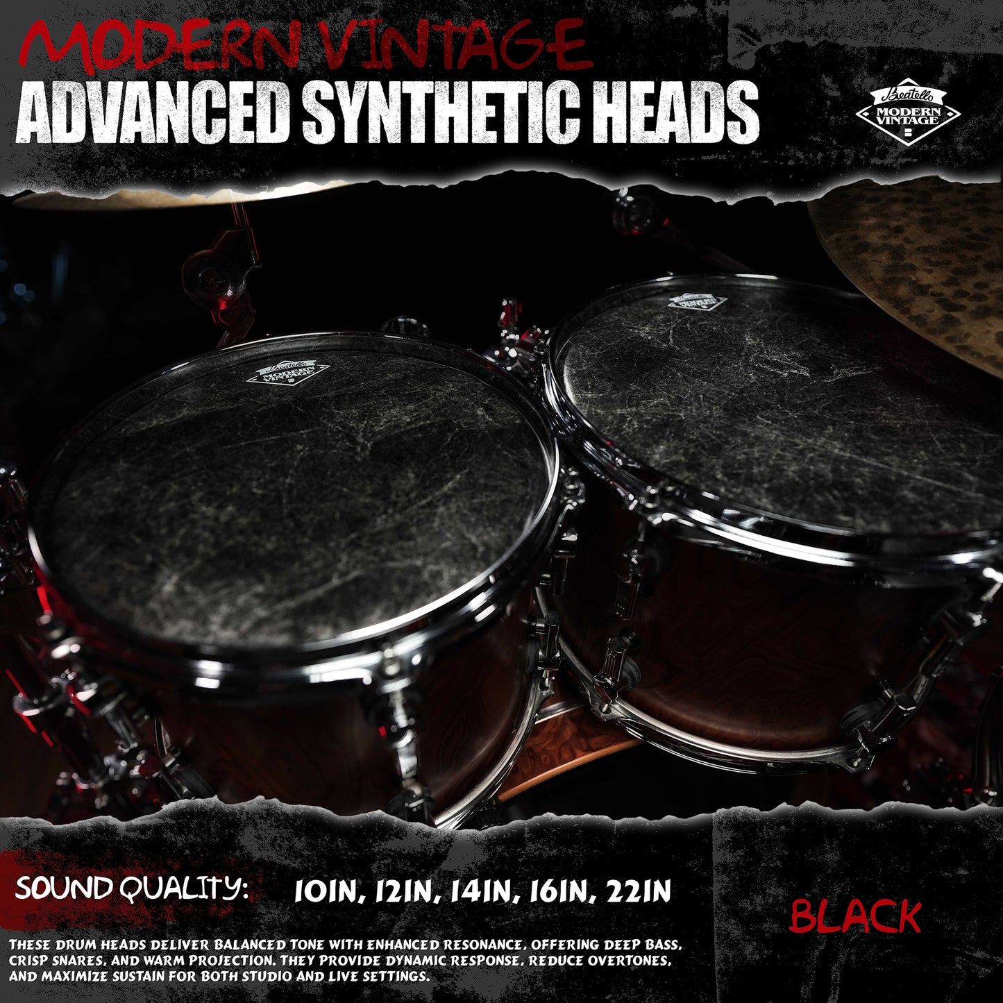 Beatello-Simulated Animal Print Drum Heads 5Pcs