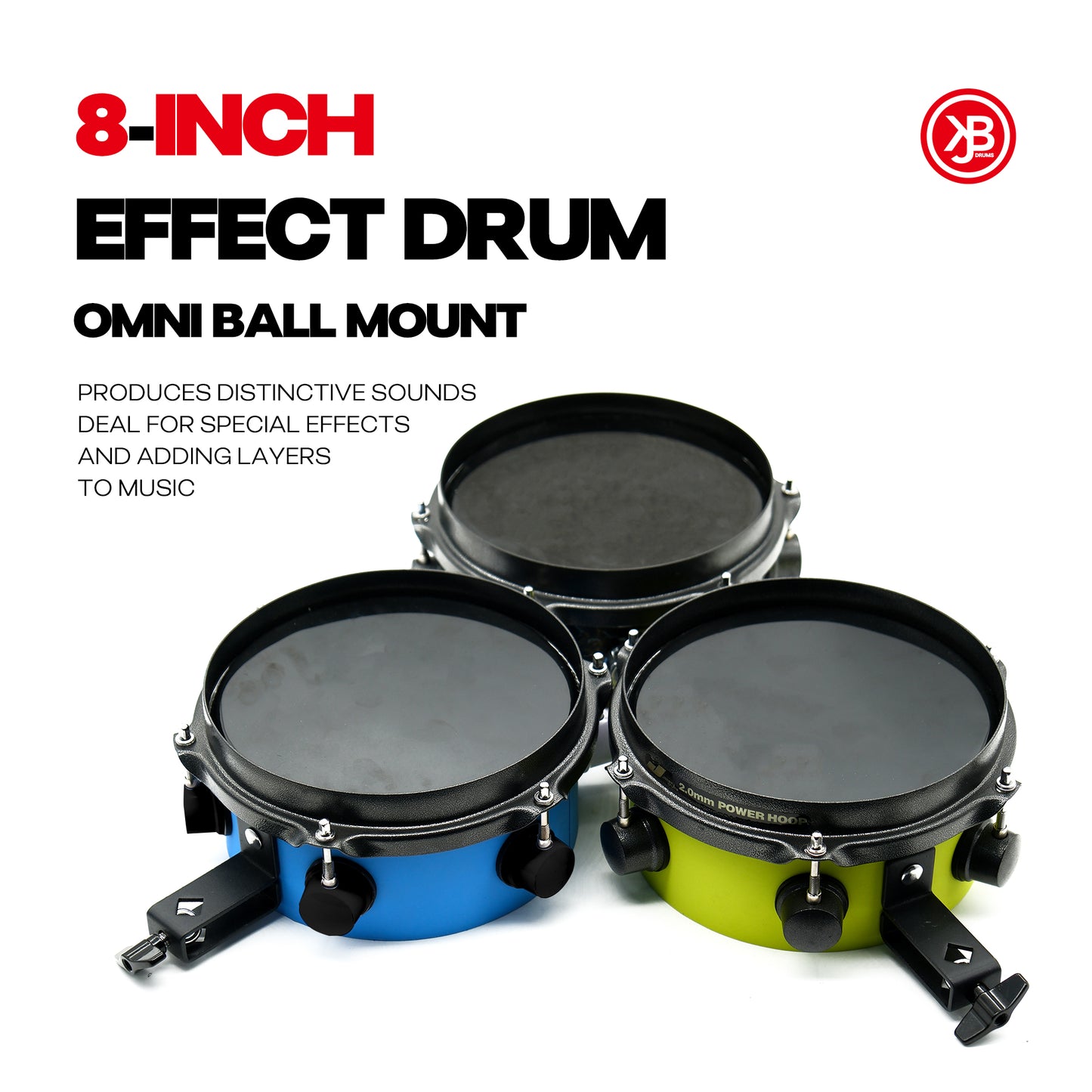 8-IN Snare Drum With a Gimbal Ball Drum