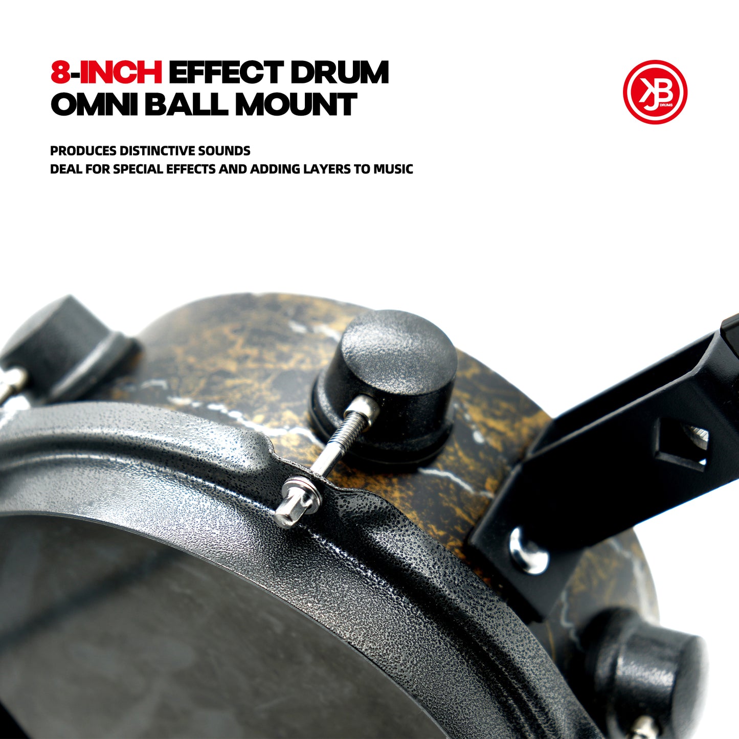 8-IN Snare Drum With a Gimbal Ball Drum