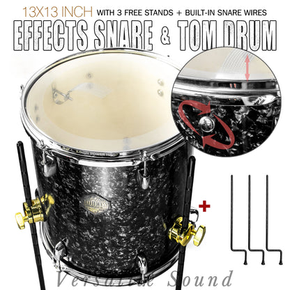 Starry Black 13×13-inch Special Effect Floor Snare Drum