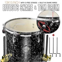 Starry Black 13×13-inch Special Effect Floor Snare Drum