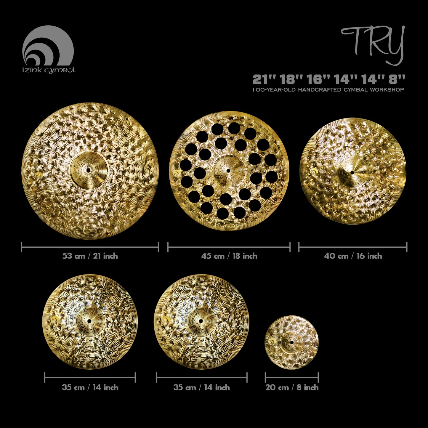 TRY series HANDMADE Cymbal Set