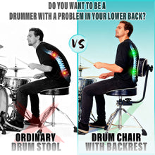 Universal Drum Throne Backrest – Adjustable & Removable
