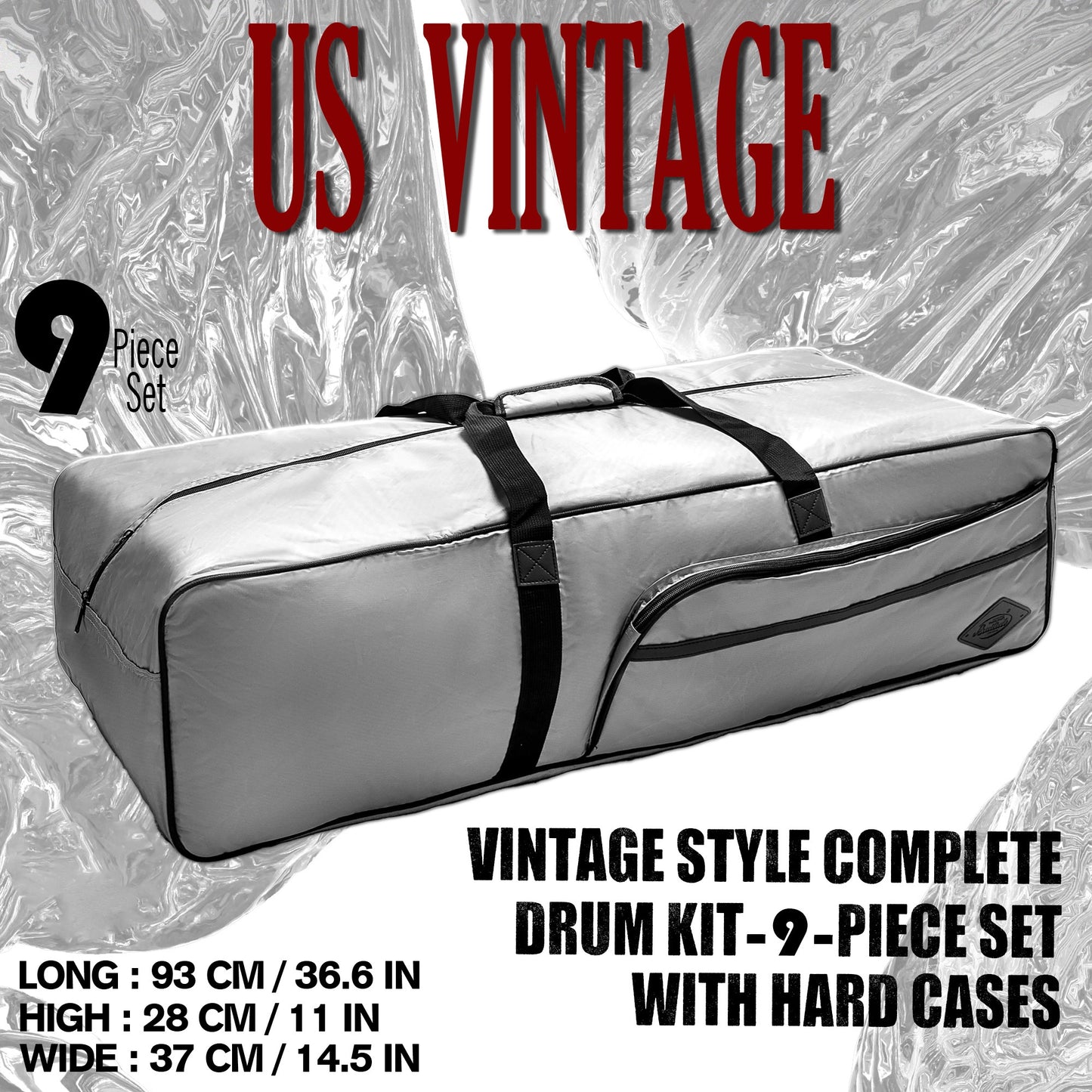 Vintage Drum Bags Set, 9-pcs Set