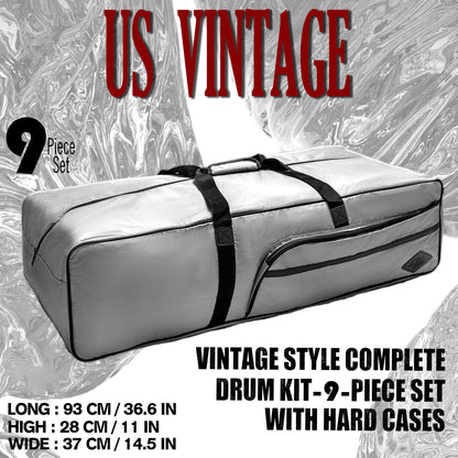 Vintage Drum Bags Set, 9-pcs Set