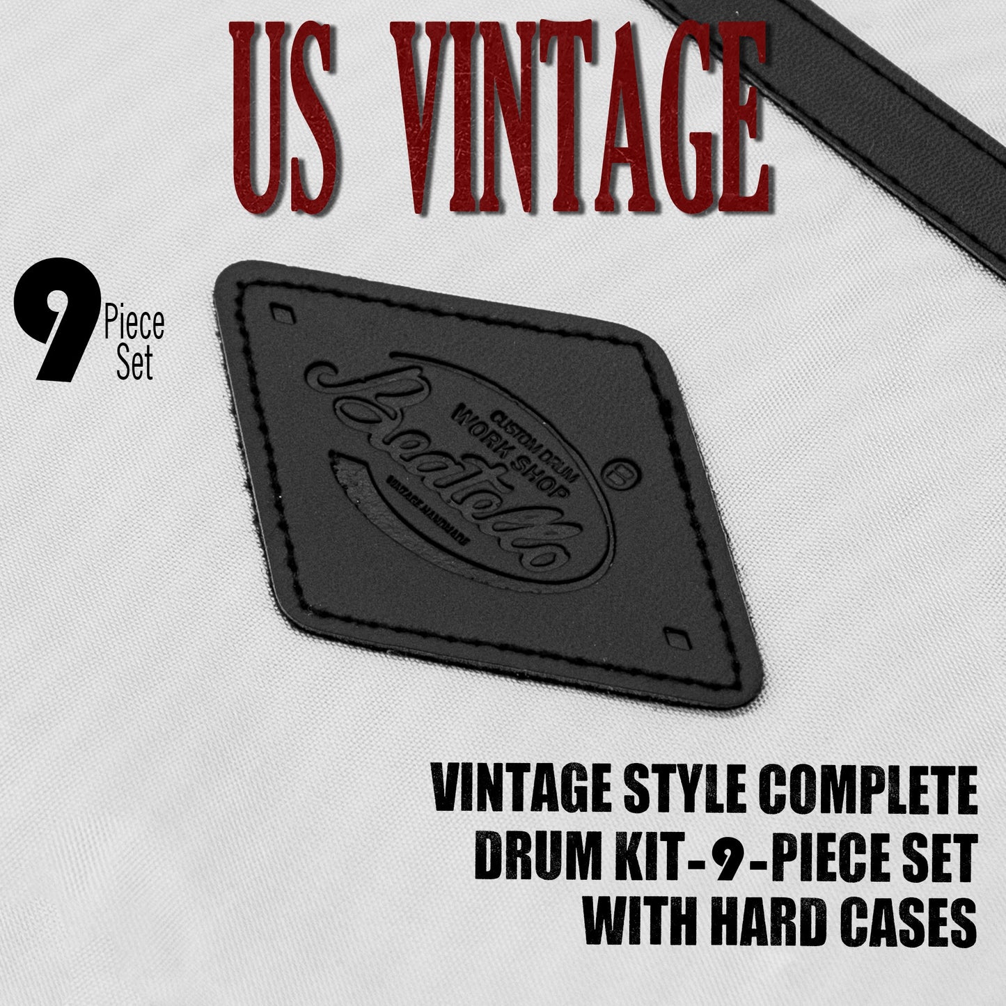 Vintage Drum Bags Set, 9-pcs Set