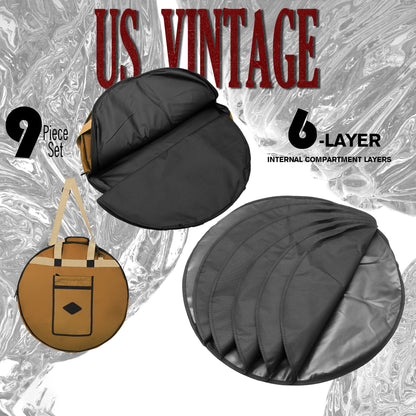 Vintage Drum Bags Set, 9-pcs Set