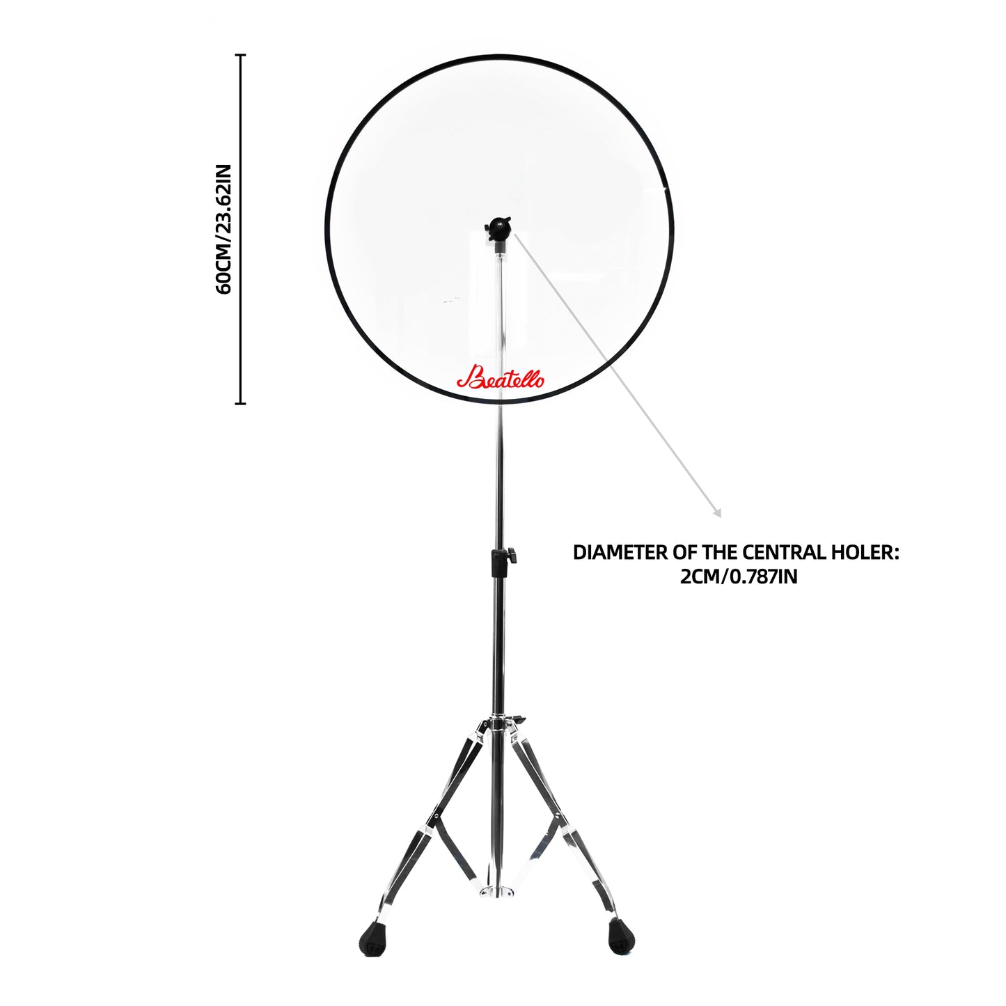 Beatello Transparent Acrylic Open Floor-Standing Drum Shield, Professional Noise Reduction Drum Screen, Sound Barrier for Studio, Live Stage & Daily Practice, Easy Assembly Stable Noise Isolation Drum Accessories