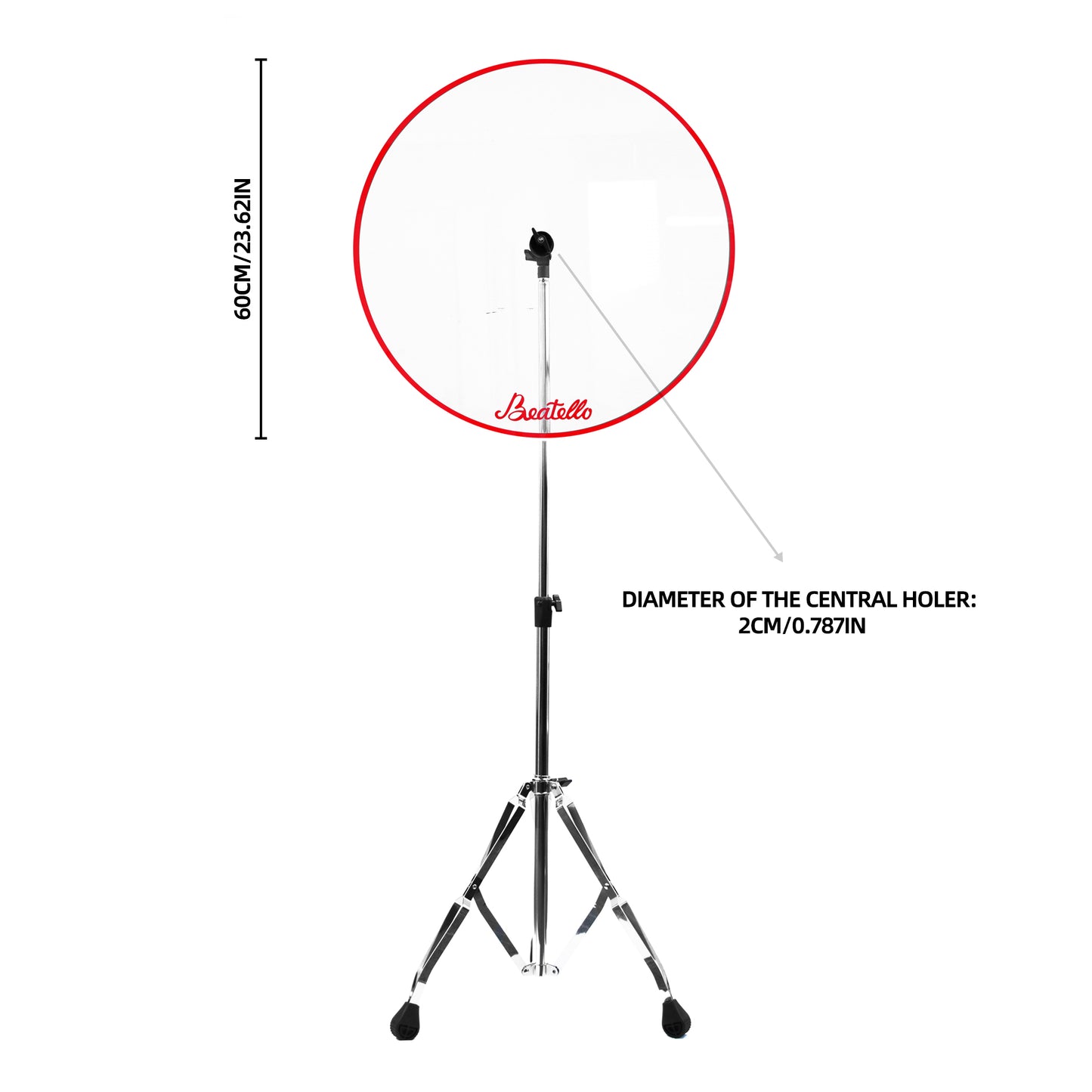Beatello Transparent Acrylic Open Floor-Standing Drum Shield, Professional Noise Reduction Drum Screen, Sound Barrier for Studio, Live Stage & Daily Practice, Easy Assembly Stable Noise Isolation Drum Accessories