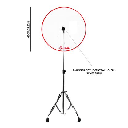 Beatello Transparent Acrylic Open Floor-Standing Drum Shield, Professional Noise Reduction Drum Screen, Sound Barrier for Studio, Live Stage & Daily Practice, Easy Assembly Stable Noise Isolation Drum Accessories