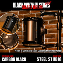 Black Panther Series-6" Carbon Black Steel Studio Effects Side Snare &Octabon Drum