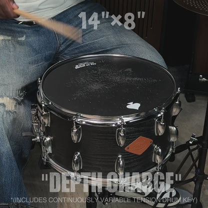 Beatello 14"×8" Heavy Professional Snare Drum, Multi-Ply Birch Linden Hybrid Shell, 10 Stable Lugs for Pro Drummers